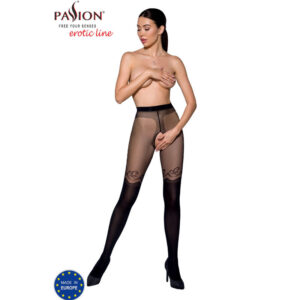 Passion - tiopen 012 medias negro 3/4 20/40 den