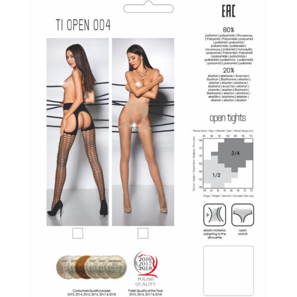 Passion - tiopen 004 medias negro 1/2 40 den