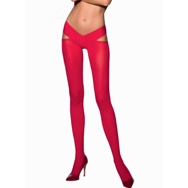 Passion - tiopen 005 medias rojo 1/2 60 den