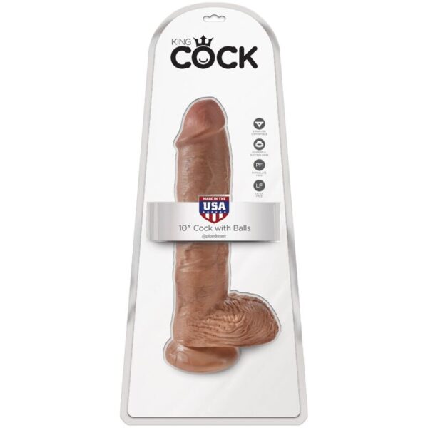 King cock - pene realistico con testiculos 19.8 cm caramelo