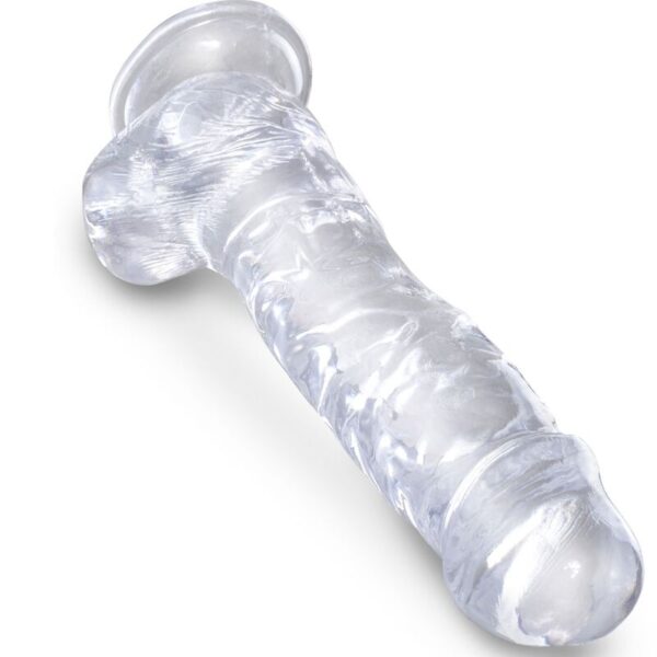 King cock - clear pene realistico con testiculos 16.5 cm transparente