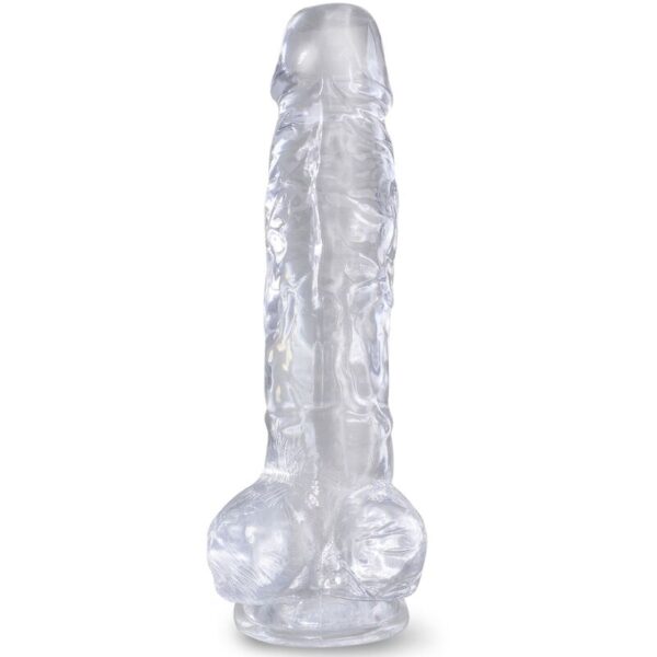 King cock - clear pene realistico con testiculos 16.5 cm transparente