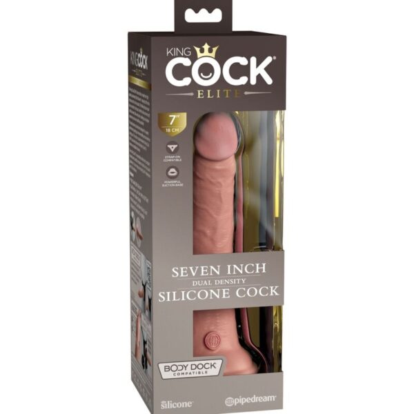 King cock - elite dildo realistico silicona 17.8 cm