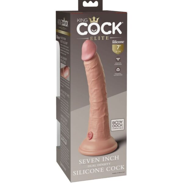 King cock - elite dildo realistico silicona 17.8 cm