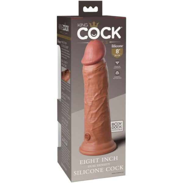 King cock - elite dildo realistico silicona 20.3 cm caramelo