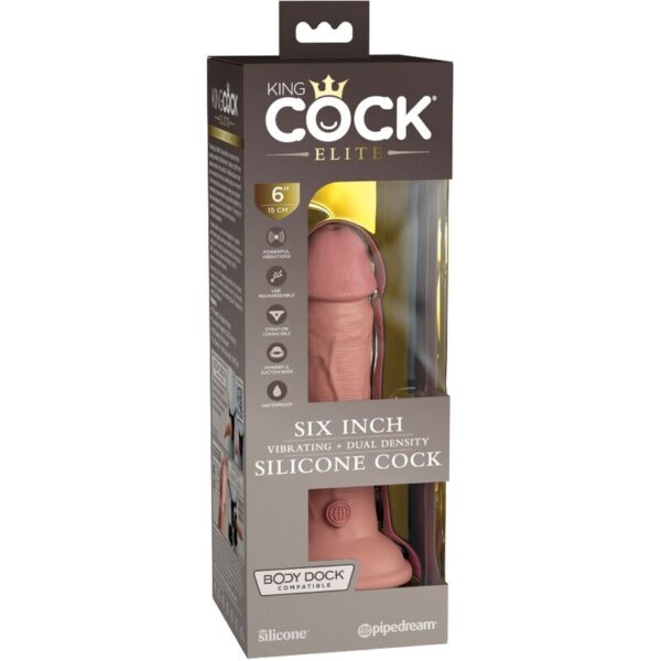 King cock - elite dildo realistico vibrador & silicona 15.2 cm