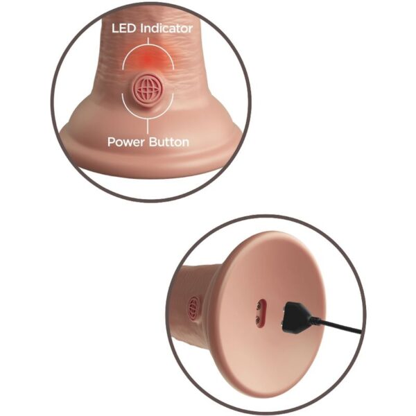 King cock - elite dildo realistico vibrador & silicona 15.2 cm
