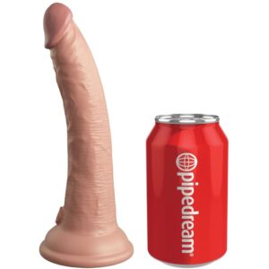 King cock - elite dildo realistico vibrador & silicona control remoto 17.8 cm