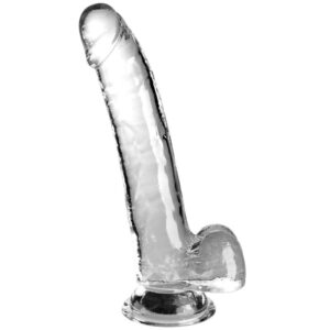 King cock - clear dildo con testiculos 20.3 cm transparente