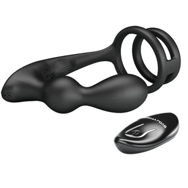 Pretty love - marshall anillo para pene + plug anal vibratorio & control remoto