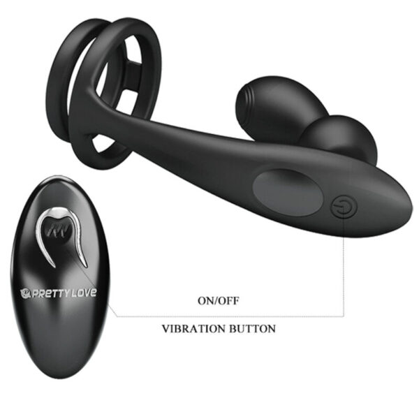 Pretty love - marshall anillo para pene + plug anal vibratorio & control remoto