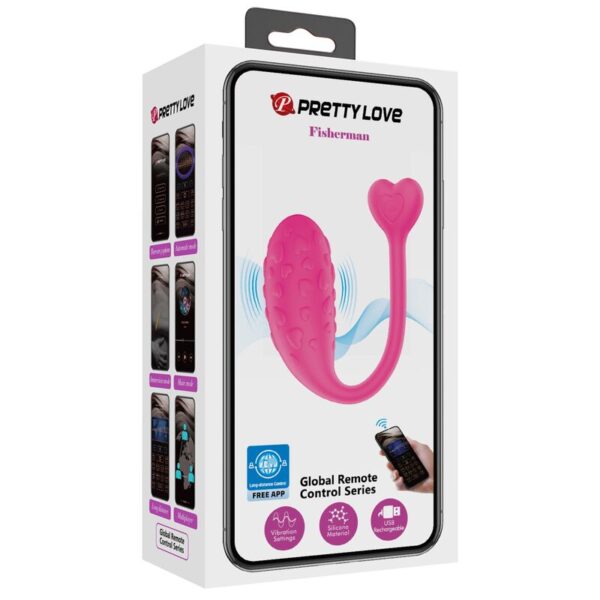 Pretty love - huevo vibrador pescador rosa controlado por app