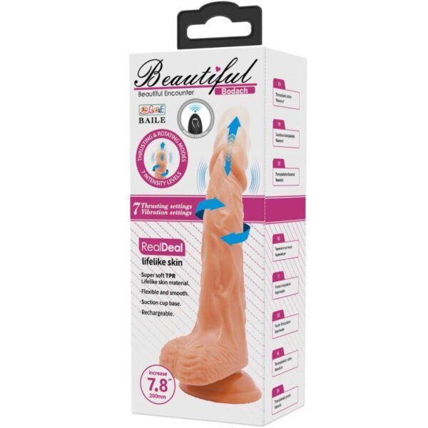 Baile - bodach vibrador realista con ventosa control remoto