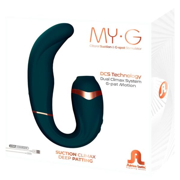 Adrien lastic - my·g succionador clitoris y estimulador g-spot verde oscuro