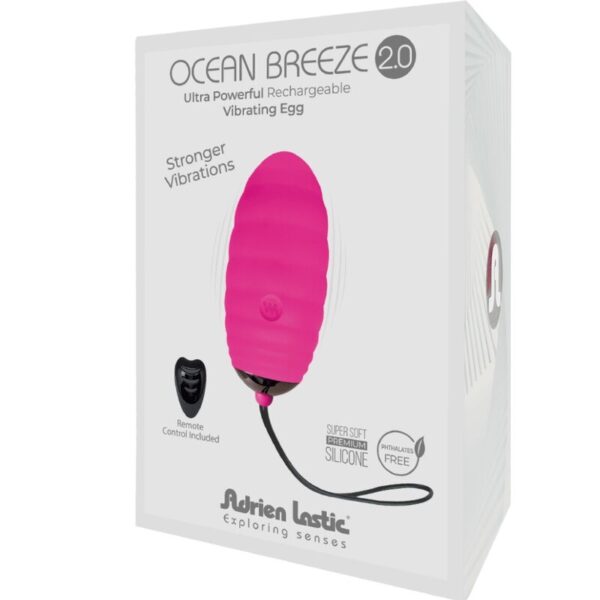 Adrien lastic - ocean breeze 2.0 huevo vibrador recargable control remoto rosa