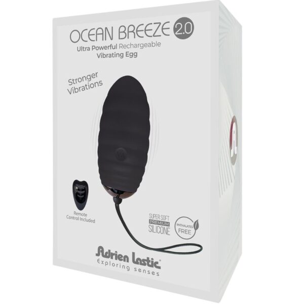 Adrien lastic - ocean breeze 2.0 huevo vibrador recargable control remoto negro