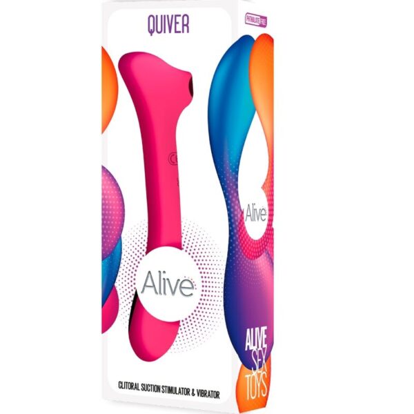 Alive - quiver succionador & vibrador fucsia