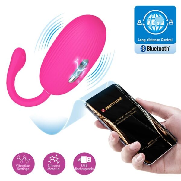 Pretty love - doreen huevo vibrador recargable magenta control remoto
