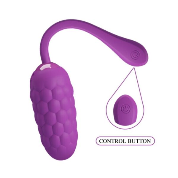 Pretty love - huevo vibrador con textura marina recargable morado