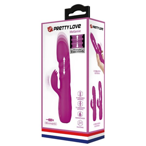 Pretty love - melanie vibrador conejo recargable morado