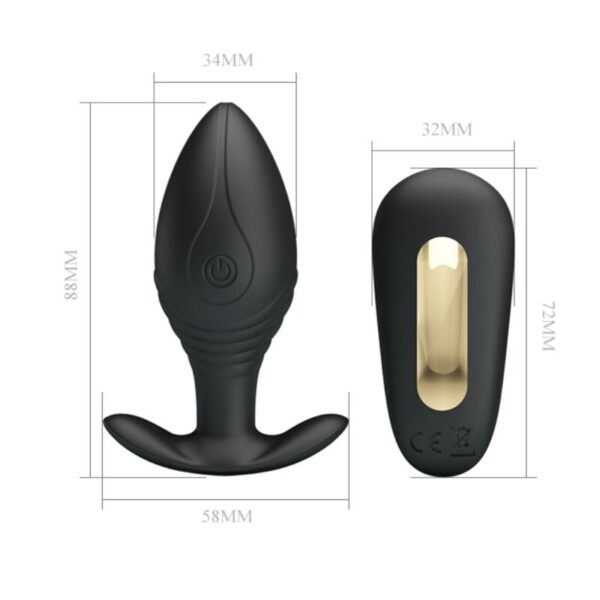 Pretty love - regina plug anal vibrador recargable negro