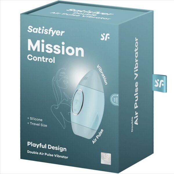 Satisfyer - mission control azul vibrador pequeÑo de doble impulso