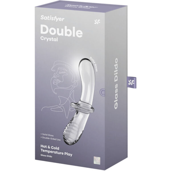 Satisfyer - double crystal dildo transparente