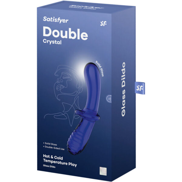 Satisfyer - double crystal dildo azul