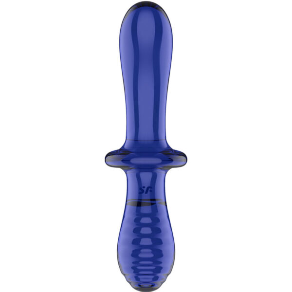 Satisfyer - double crystal dildo azul