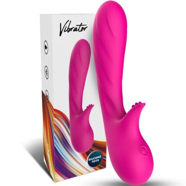 Armony - romance vibrador con estimulador fucsia