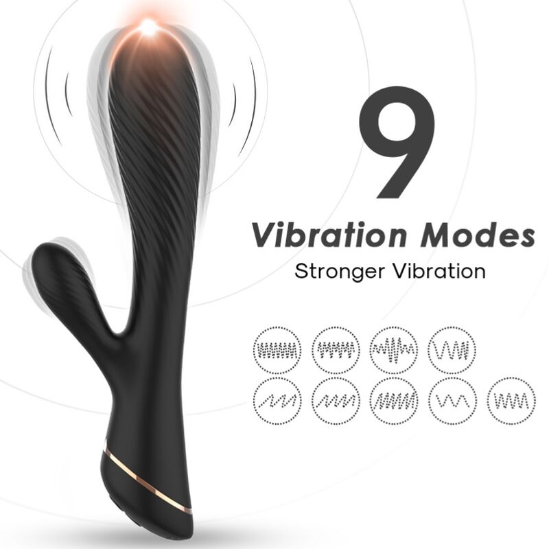 Armony - vibrador rabbit silicona negro