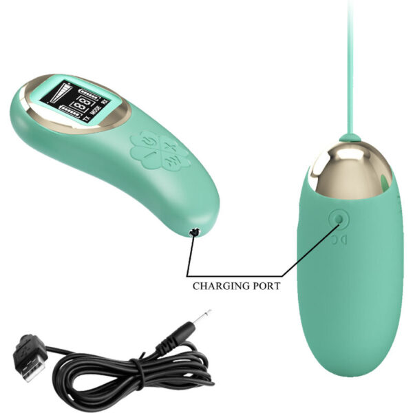 Pretty love - mina huevo vibrador control remoto verde