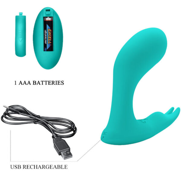 Pretty love - idabelle vibration & pulsation control remoto azul