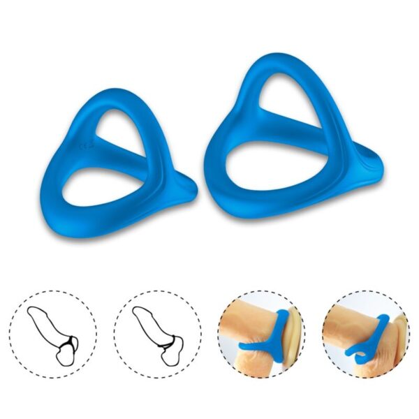 Armony - tresor anillo doble silicona azul