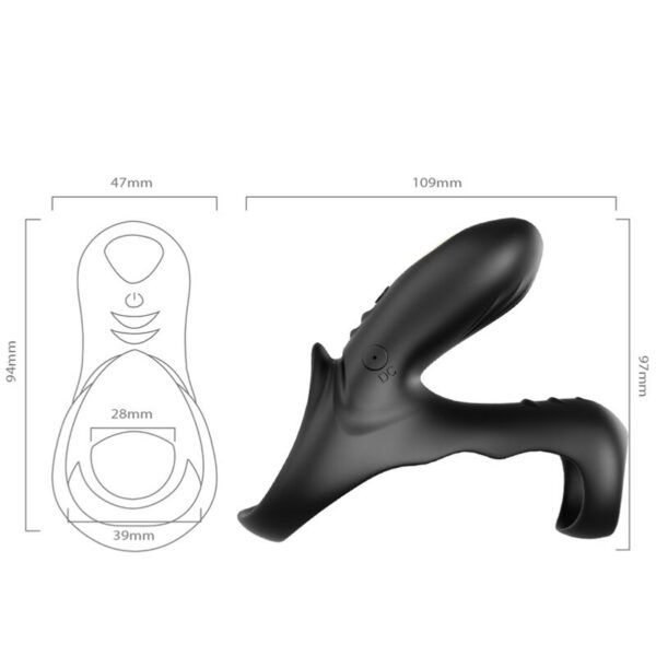 Armony - ranger anillo doble vibrador pareja negro