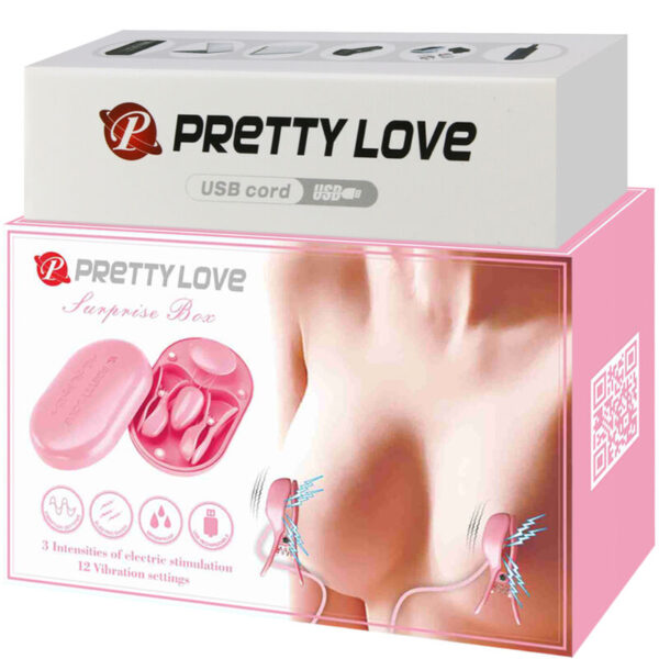 Pretty love - surprise box pinzas electro estimulacion rosa