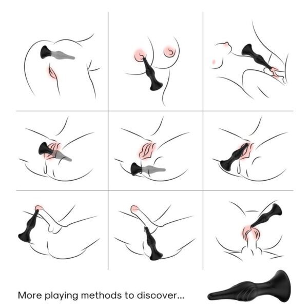 Armony - vibrador & plug anal control remoto negro