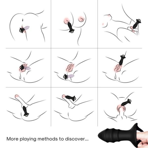 Armony - kylin dedal vibrador & plug anal control remoto negro