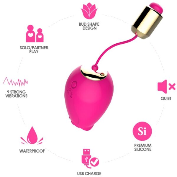 Armony - mandala huevo vibrador punto g control remoto fucsia