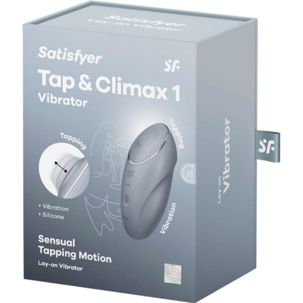 Satisfyer - tap & climax 1 vibrador lay-on gris