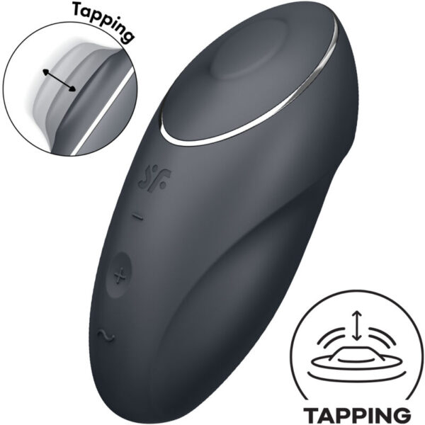 Satisfyer - tap & climax 1 vibrador lay-on negro