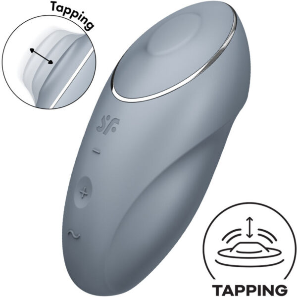 Satisfyer - tap & climax 1 vibrador lay-on gris