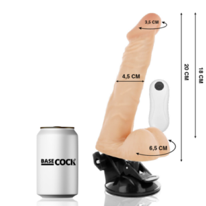 Basecock vibrador articulable control remoto natural 20cm