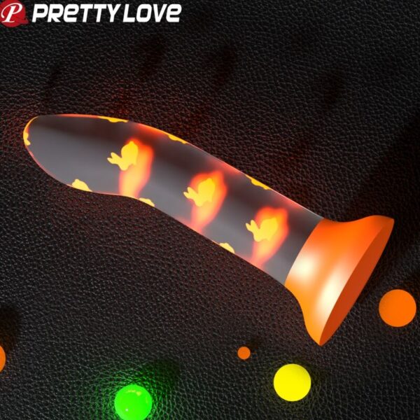 Pretty love - magical nightfall dildo sin vibraciÓn luminoso naranja