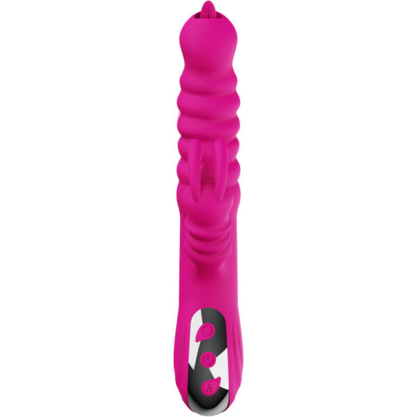 Armony - vibrador multifuncion rabbit doble lengua efecto calor fucsia