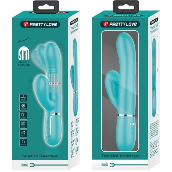 Pretty love - vibrador punto g multifunciÓn verde agua