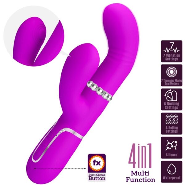 Pretty love - vibrador punto g multifunciÓn fucsia