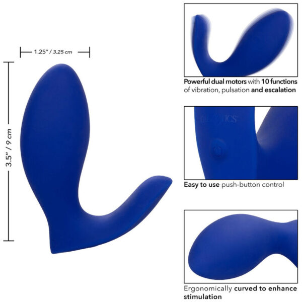 Calexotics - admiral rimming estimulador & vibrador prostata azul