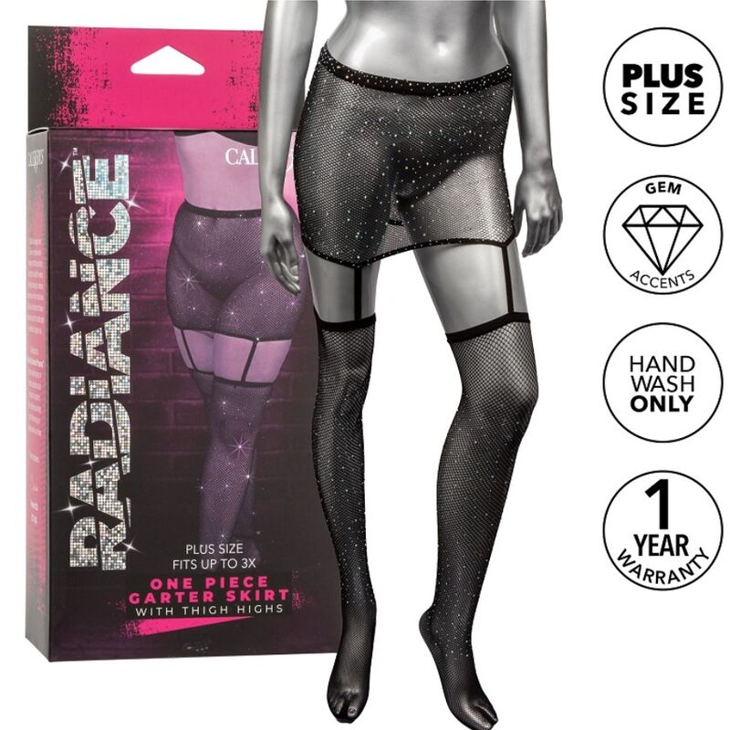 Calexotics - radiance falda de liga hasta el muslo talla grande
