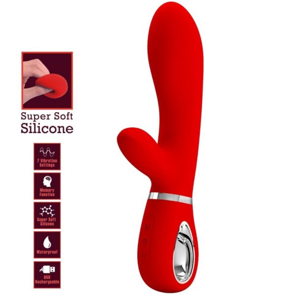 Pretty love - thomas vibrador punto g multifunciÓn rojo